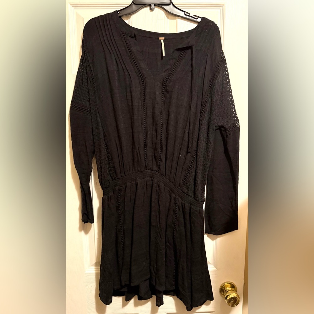 Free People Black Long Sleeve Dress